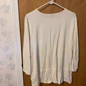 J. Jill Cream Long Sleeve Top